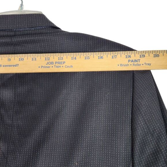 Ted Baker Blazer Mens 40R Black Muted Stripe Endurance 100% Wool 2 Button Coat - Picture 14 of 14